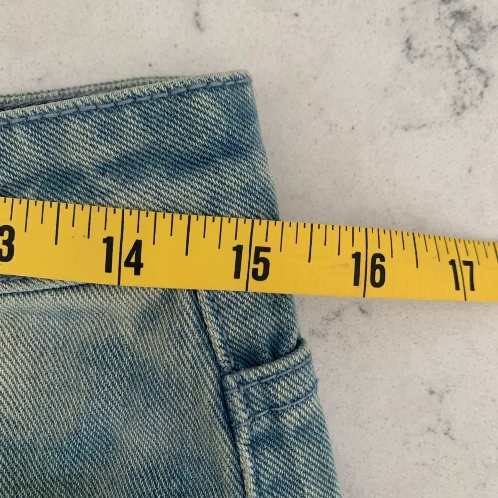 PrettyLittleThing Vintage Mid Wash Split Front Drapey Denim Maxi NWT - 2 - Picture 7 of 8